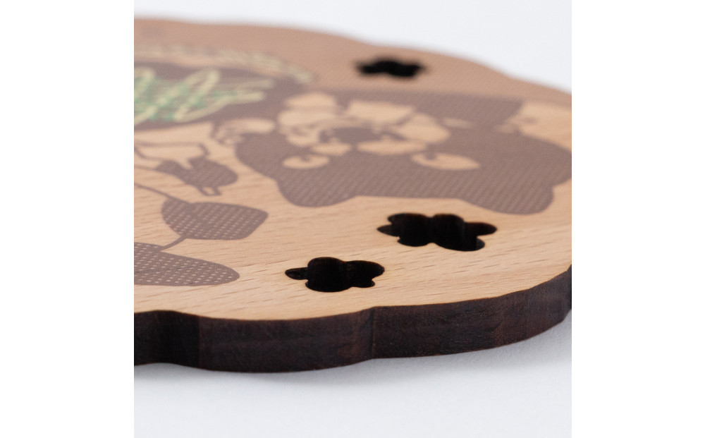 Ten＆O　木製コースター　しまなみサイクリング × 広島お好み焼き　各1枚 合計2枚入り