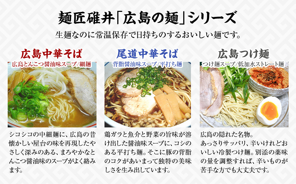 麺匠碓井バラエティーセット 計9食（中華そば、つけ麺）