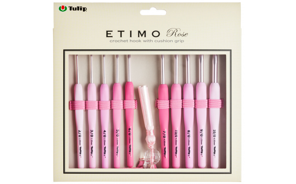 ～癒しの時間に、彩りを～エティモ ロゼ クッショングリップ付きかぎ針セット
