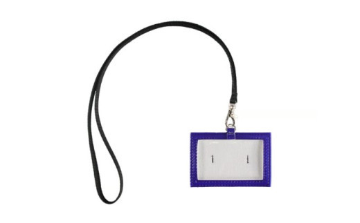 ＼年内発送／IDカードケース(横)/ ブルー M124Y