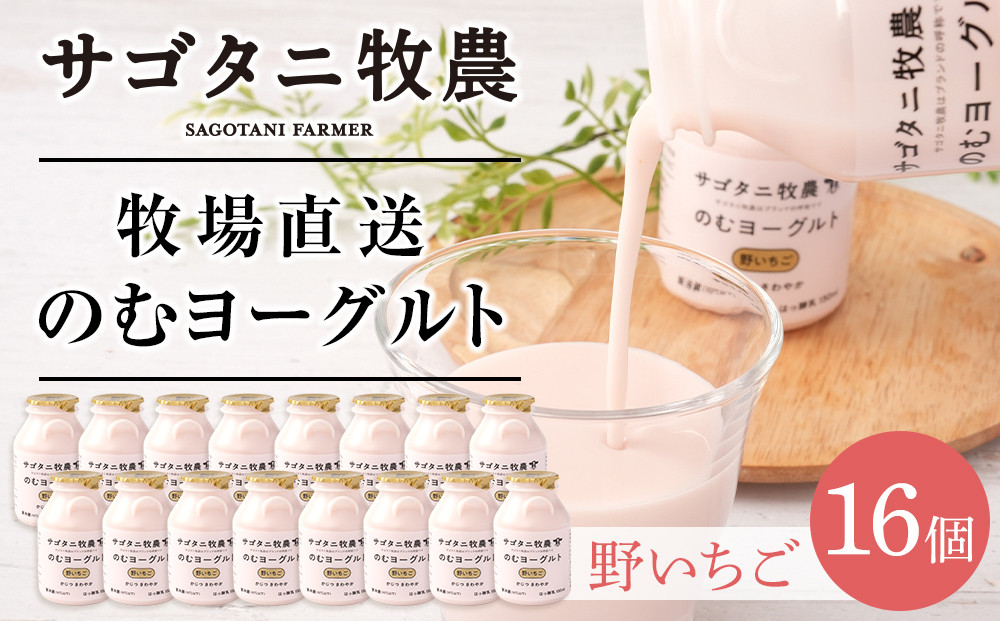 牧場直送 サゴタニ牧農 のむヨーグルト野いちご　16個セット