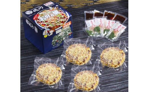 徳川特製お好み焼 【豚肉・そば入り 4食セット】