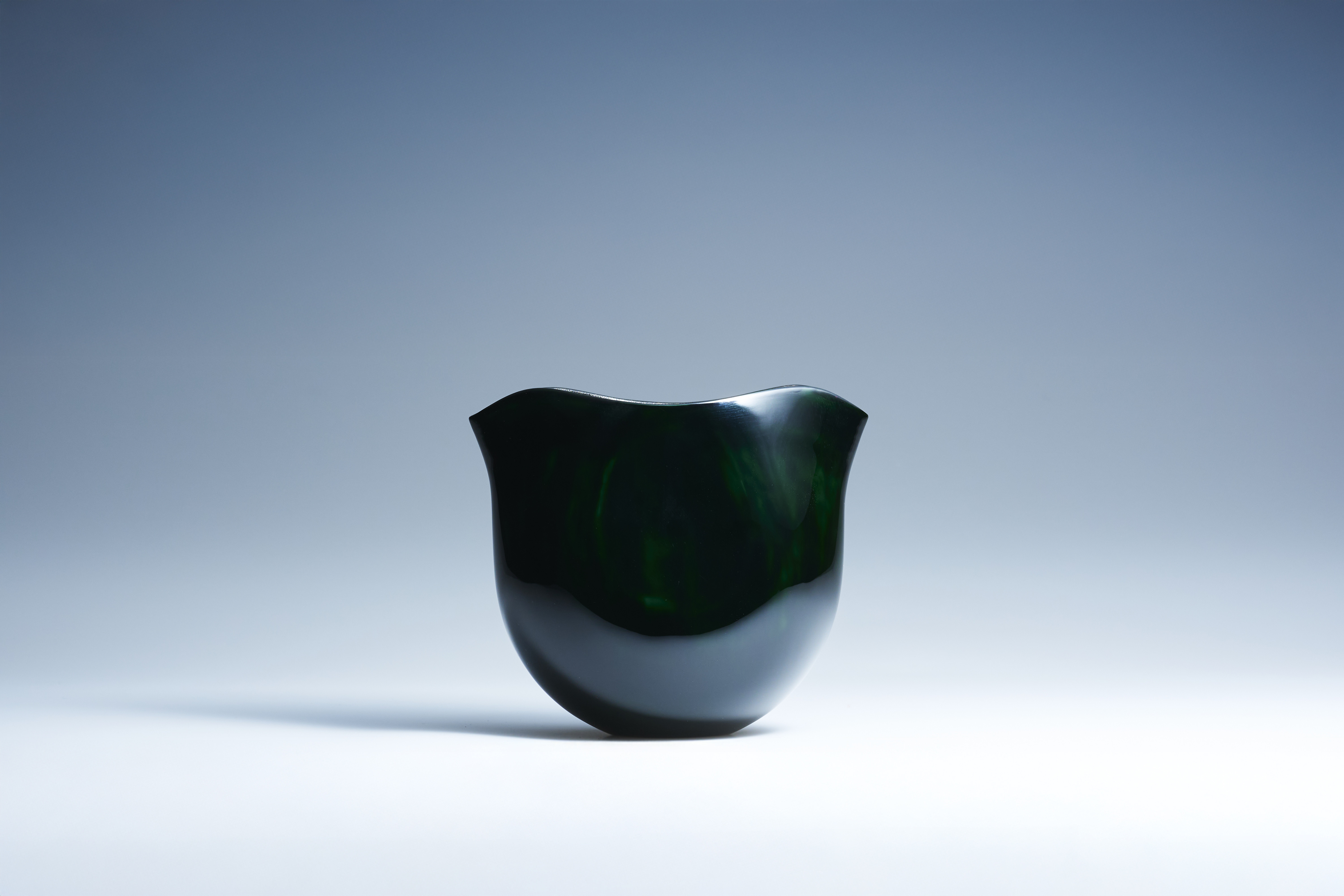 両口酒器「えくぼ」(緑)