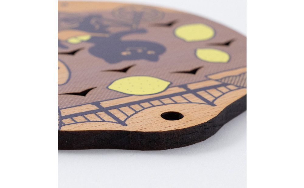 Ten＆O　木製コースター　しまなみサイクリング × 広島お好み焼き　各1枚 合計2枚入り