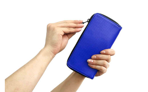 ＼年内発送／「千菱」 ラウンドラウンド長財布 /ブルー M024