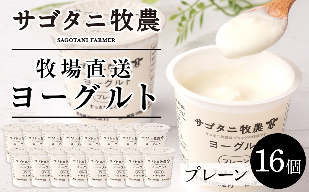 牧場直送 サゴタニ牧農 ヨーグルト  プレーン　16個セット