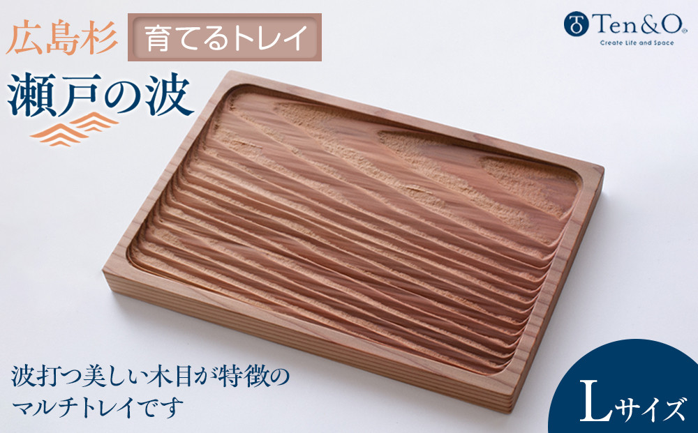 Ten＆O　広島杉　育てるトレイ　「瀬戸の波」　Lサイズ