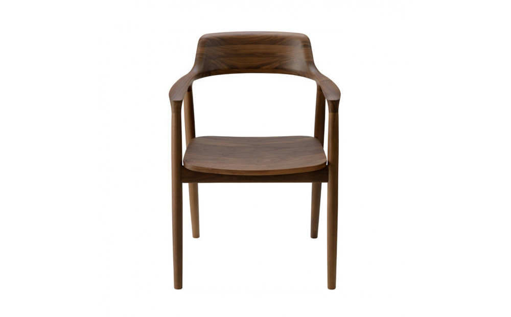 HIROSHIMAアームチェア（板座）ウォルナット[2985-51]