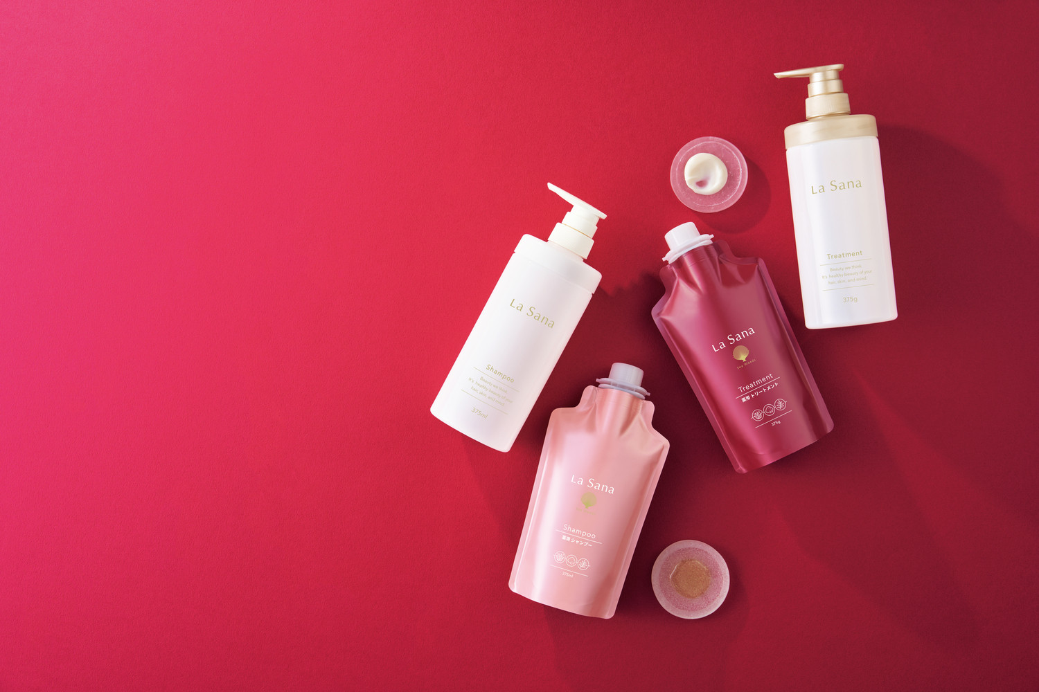  ラサーナ 薬用 シャンプー・トリートメント・専用空ボトル セット