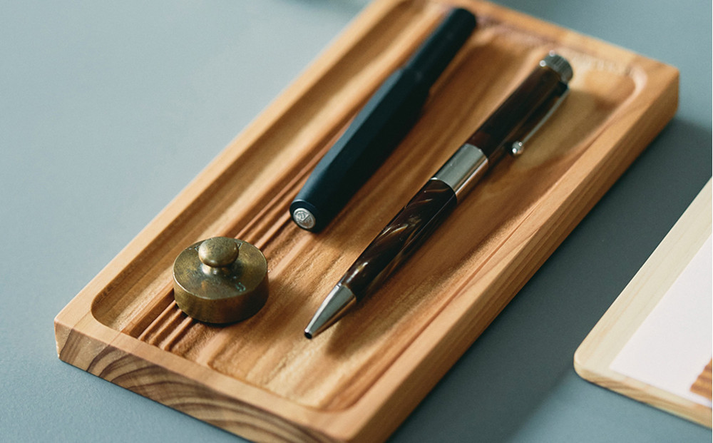 Ten＆O　広島県産杉　木製トレイ 「瀬戸の波」Lサイズ