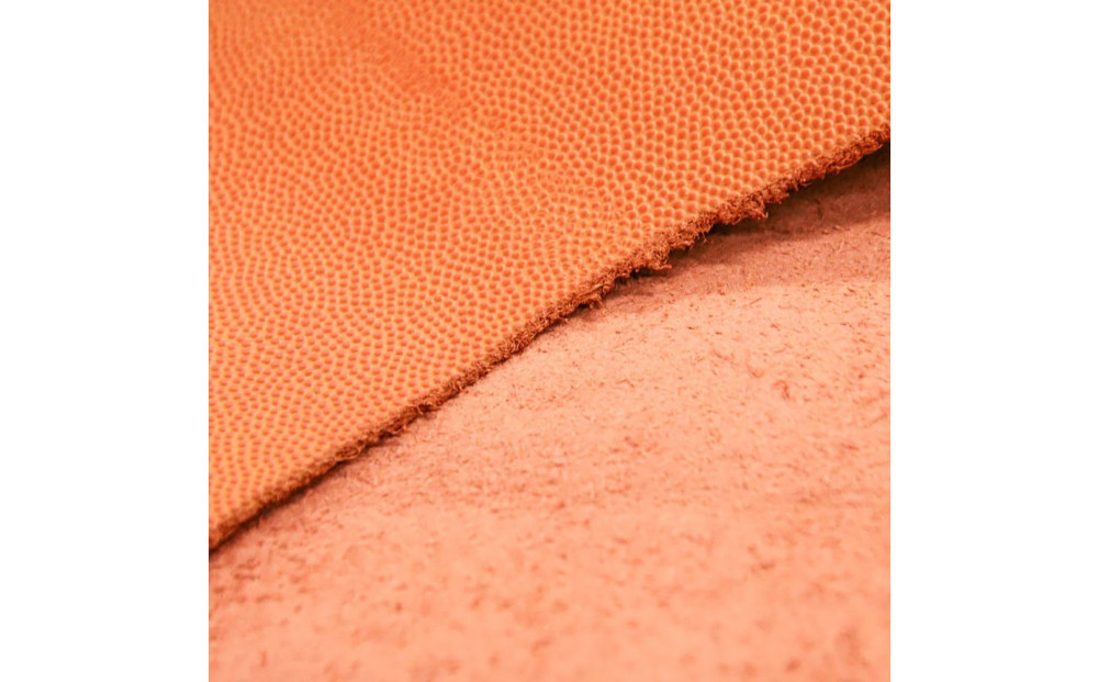 ミニマム財布(ラウンド)本革バスケ/オレンジ ML074