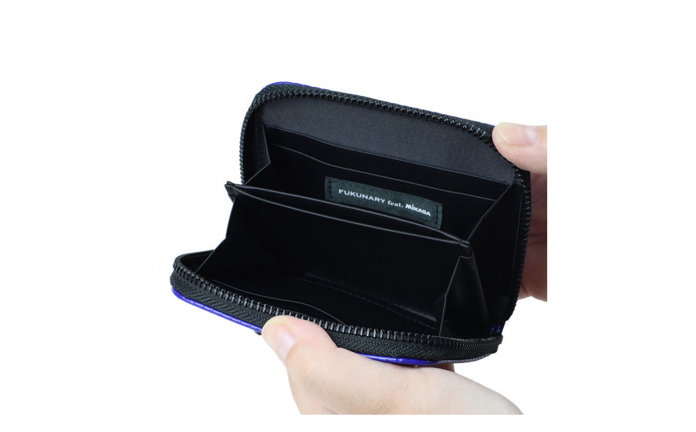 ミニマム財布/ ブルー M074