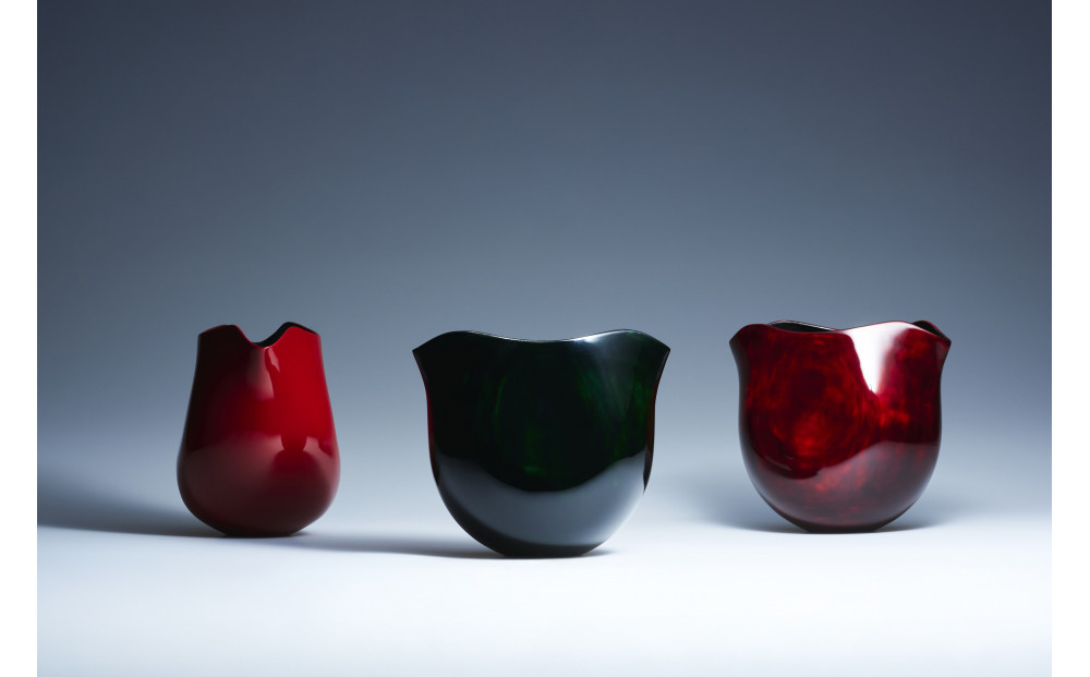 両口酒器「えくぼ」(緑)