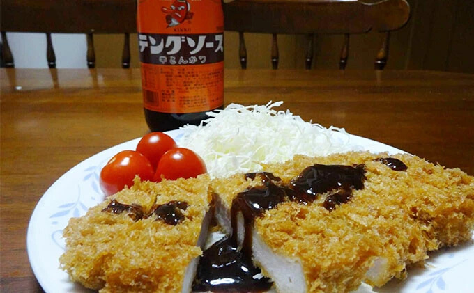 テングソース半とん900ｍl×12本 中間醸造 とんかつ ヒレカツ 串揚げ 焼きそば ハンバーグ 野菜炒め 調味料 天狗 お好みソース 001008