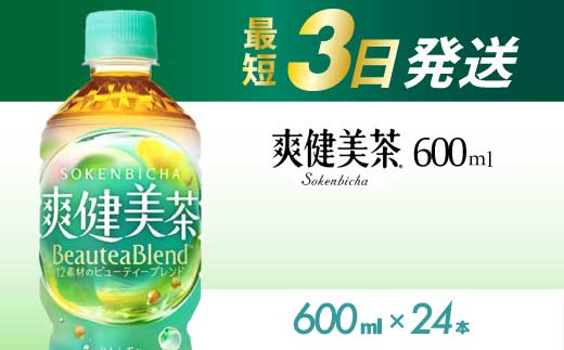 爽健美茶 PET 600ml×24本(1ケース)  最短3日で発送 お茶 飲料 ソフトドリンク カフェインゼロ ペットボトル 箱買い まとめ買い 014010