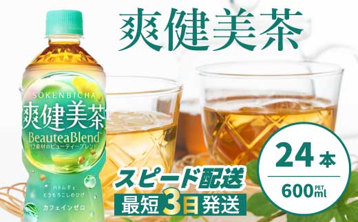 爽健美茶 PET 600ml×24本(1ケース)  最短3日で発送 お茶 飲料 ソフトドリンク カフェインゼロ ペットボトル 箱買い まとめ買い 014010