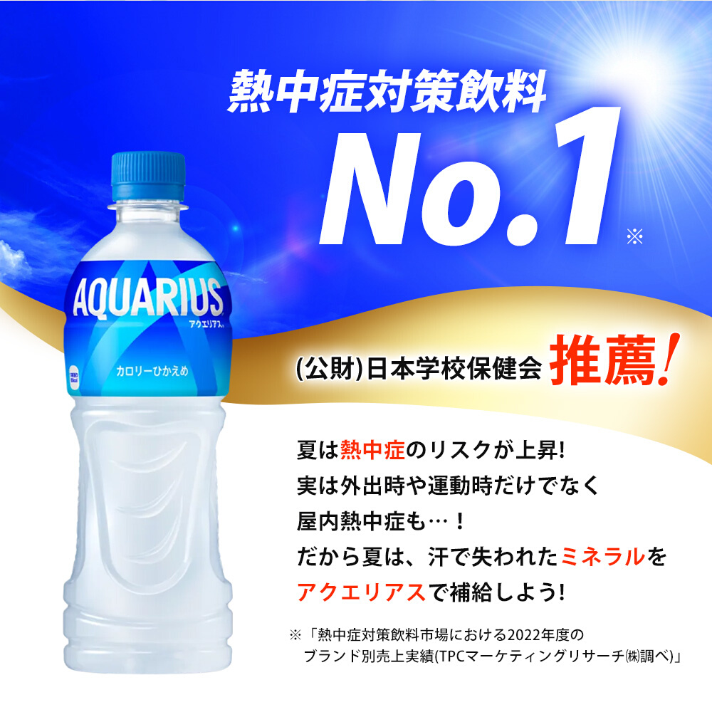 【6か月定期便】アクエリアス PET 500ml×24本(1ケース) スポーツドリンク スポーツ飲料 清涼飲料水 水分補給 ペットボトル 箱買い まとめ買い 014018