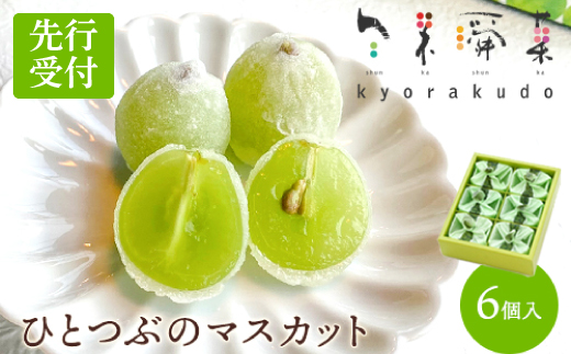【先行受付】ひとつぶのマスカット 6個入り 2026年5月中旬以降発送予定 共楽堂 夏季限定品 ぶどう ブドウ スイーツ デザート 和菓子 お菓子 018001