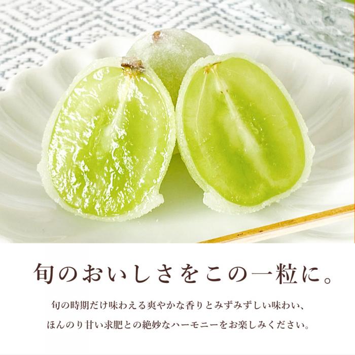 【先行受付】ひとつぶの シャインマスカット 選べる個数 6個入 8月頃～順次発送予定 好評にて夏の定番商品化決定！共楽堂 シャインマスカット もぎたて 夏季限定 晴王 求肥 スイーツ 和菓子 018011