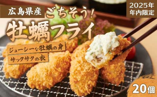 【不漁に負けるな！12月限定】【タカノブ食品】広島県産かき使用！ご馳走かきフライ 500g（約20粒） カキフライ 牡蠣 小分け 冷凍 おかず 惣菜 揚げ物 簡単調理 022001