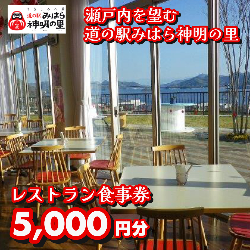 道の駅 みはら神明の里 お食事券5,000円分　030006