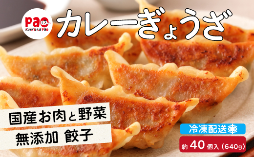 paoの無添加餃子「カレーぎょうざ」640g(約40個) 餃子 ギョーザ 惣菜 冷凍 中華 点心 おかず おつまみ 国産野菜 カレー風味 058006