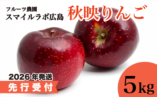 【先行受付】秋映（あきばえ） 5kg 2026年10月～順次発送予定 りんご リンゴ 林檎 果物 フルーツ 新鮮 産地直送 広島県三原市 059008