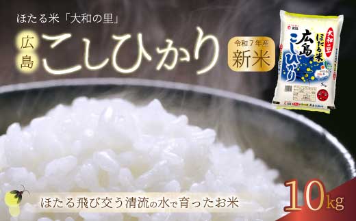 《令和7年新米》ほたる米「大和の里」広島こしひかり 精米10kg (5kgx2) 白米 米 こめ 令和7年産 066004