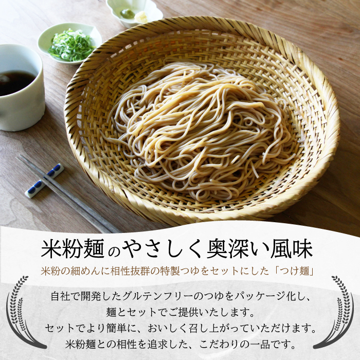 玄米つけ麺（つゆ付き／2人前）10袋入り 米粉 ヘルシー つゆ付き つけ麺 グルテンフリー 092014