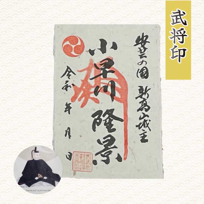 【新高山城】【高山城】御城印 3種・【小早川隆景 武将印】宿泊券 （旅館１泊２食宿泊券）・レンタサイクル券 などセット 和柄 雑貨 広島県三原市 110007
