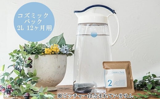 コズミックパック2L 12ヶ月用（6か月用×2パック）浄水パック デトックス 腸活 C-セラミックス 活性炭　125001