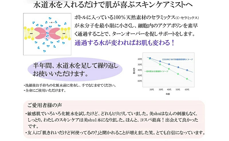 コズミックアトマイザー美shu C-セラミックス 水 化粧水 敏感肌125003