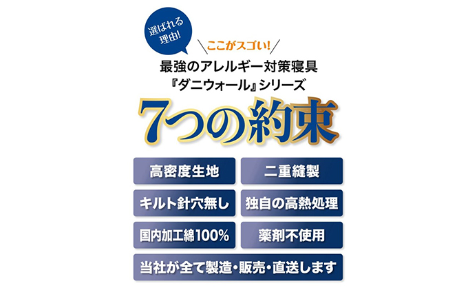 ダニ等の発生・侵入を防ぐ布団 ネムリエ ダニウォール ベッドパッド