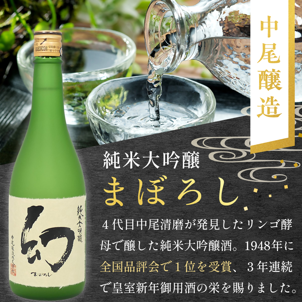 【びんご圏域連携】日本酒 飲み比べセット 天寶一「中汲み純米大吟醸40」（福山市）・醉心山根本店「醉心 紅の舞 純米吟醸原酒」（三原市）・中尾醸造「純米大吟醸 まぼろし」（竹原市） 162002