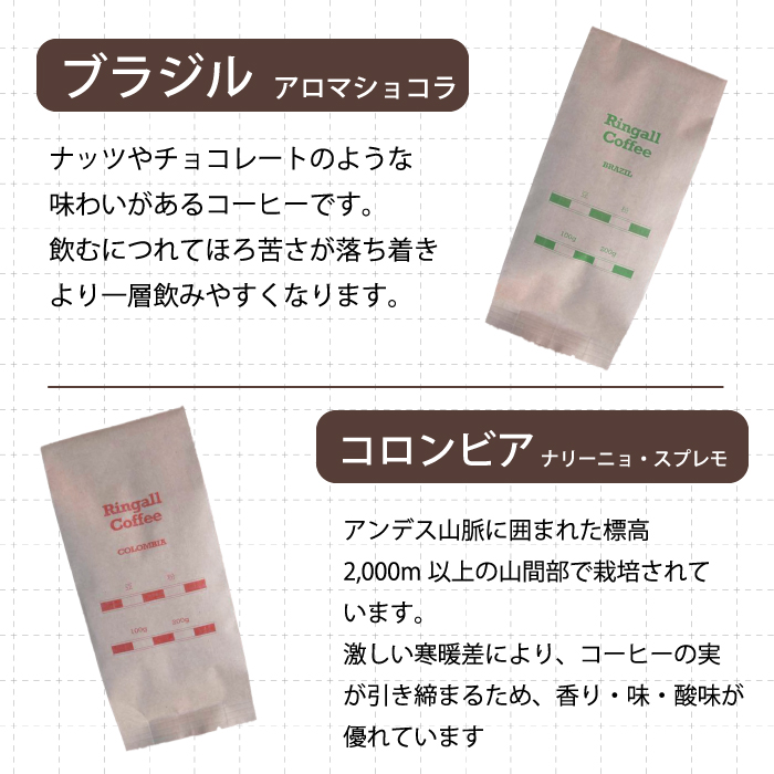 【 自家焙煎　コーヒー豆500g（100g×5種）】飲み比べセット 珈琲 ブレンド 194004