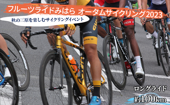イベント フルーツライド みはら オータム サイクリング 2023 約100km ロングライド 1名 参加券 秋 楽しむ 三原 広島