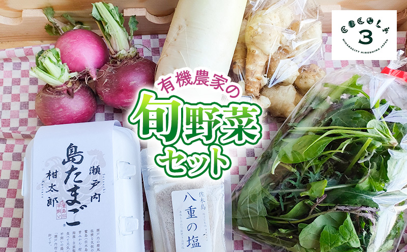 旬の野菜 セット 野菜 3～5種類 詰め合わせ 野菜 塩 卵 たまご レシピ 広島県 三原市 佐木島