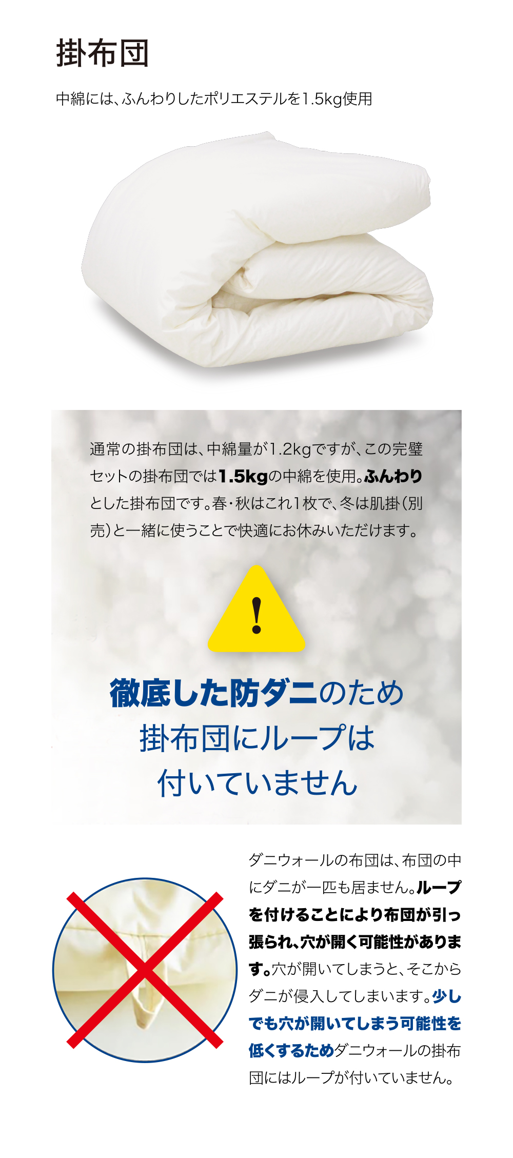 ダニ等の発生・侵入を防ぐ布団 ネムリエ 和敷用 布団＆カバー 完璧セット ダブル 【ピンク】　016083