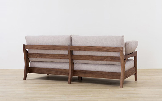 No.866-06 （ウォールナット）AUTHENTICITY FINE SOFA RF PU（パープル）