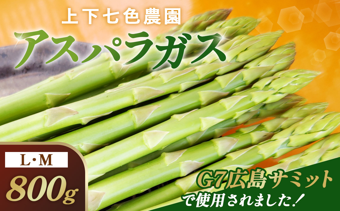 上下七色農園 アスパラガス　L・Ｍサイズ　ダンボール（800g） No.1092