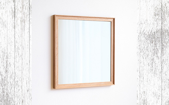 No.624-02 府中市の家具　Mirror VALLE　70×70　オーク