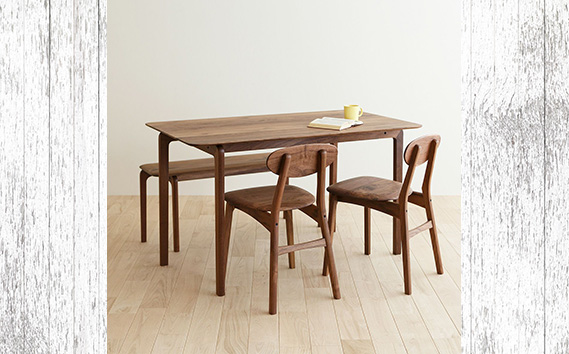 No.665 府中市の家具　LISCIO DiningTable 126×70　ウォールナット