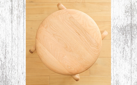 No.610-03 府中市の家具　LISCIO Stool（4本脚）チェリー