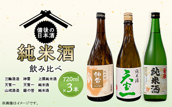 No.1035 【びんご圏域連携】備後の日本酒『純米酒』飲み比べセット