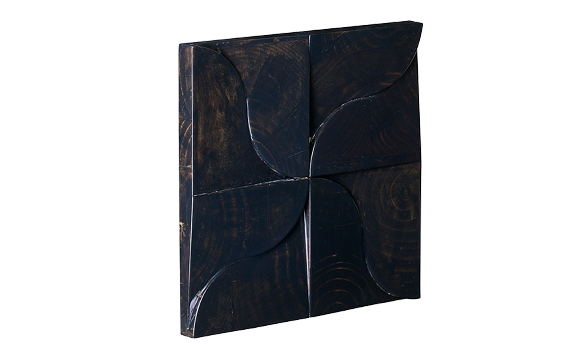 No.1116-03 【壁面装飾オブジェ】風車−kazaguruma/漆黒（黒）　3000g