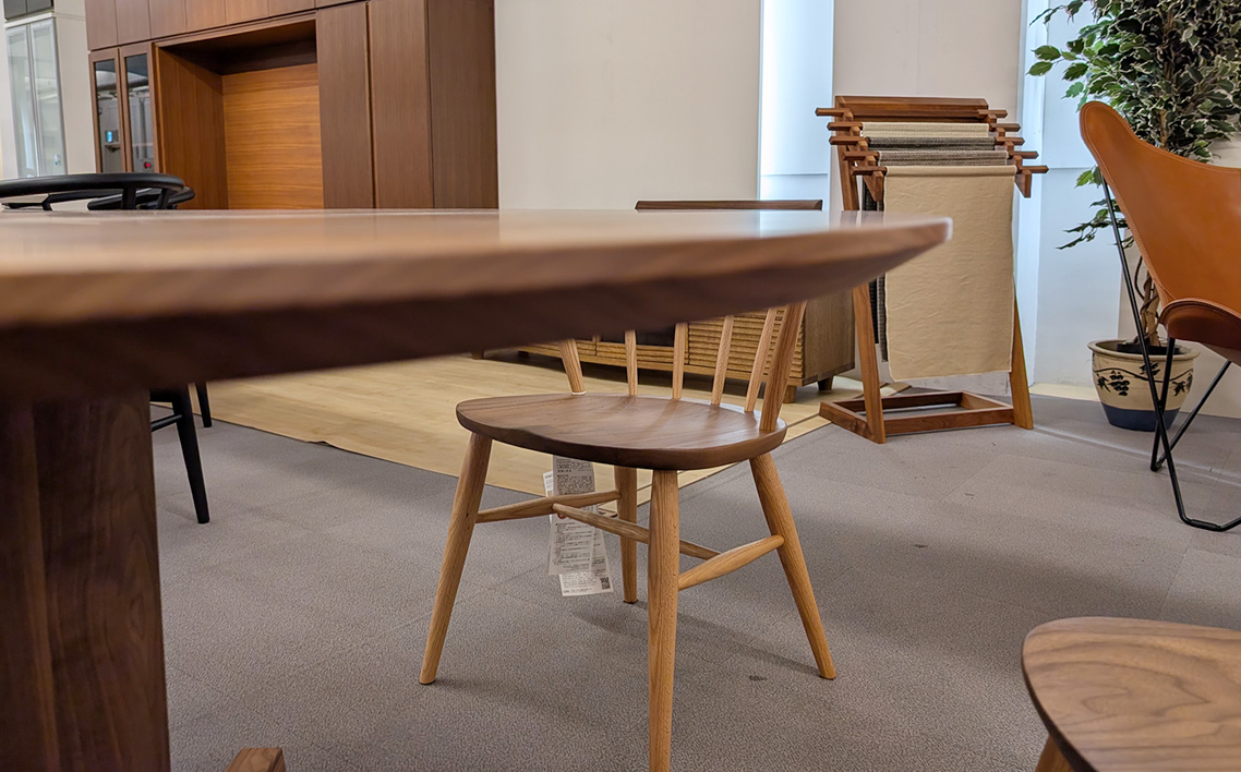 府中家具　MARU TABLE　φ1200　レッドオーク  No.1200-01