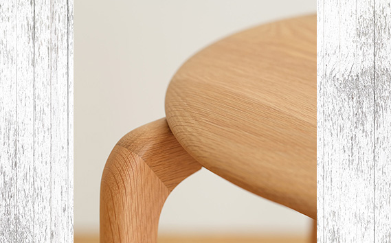 No.610-02 府中市の家具　LISCIO Stool（4本脚）オーク