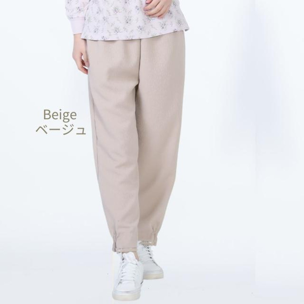 LL もんぺ レディース ベージュ リヨセル 無地 No.1187-02