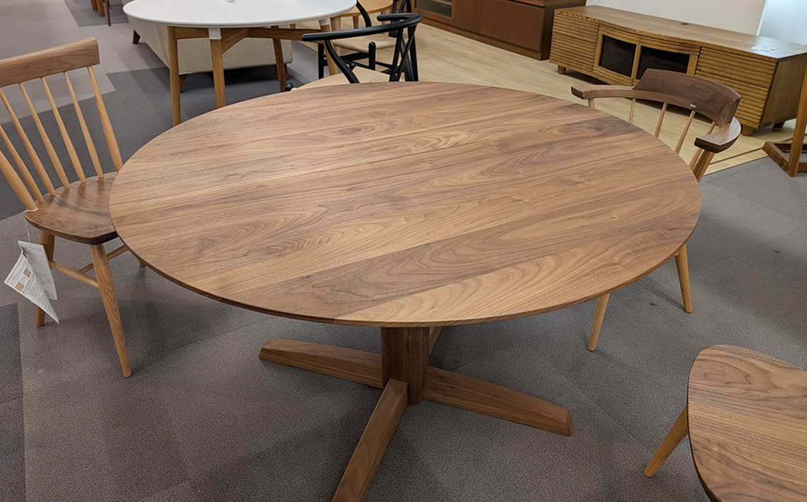 府中家具　MARU TABLE　φ1200　ブラックチェリー  No.1200-02