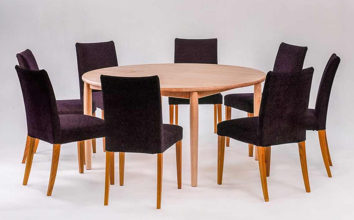 府中家具　Carving table　φ1100　イタヤカエデ  No.1198-01